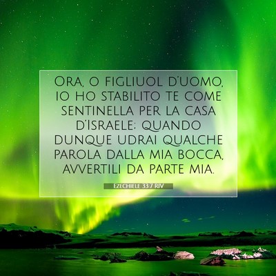 Ezechiele 33:7 RIV Immagine del Versetto della Bibbia