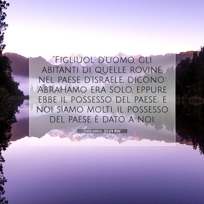 Ezechiele 33:24 Versetto della Bibbia Spiegato