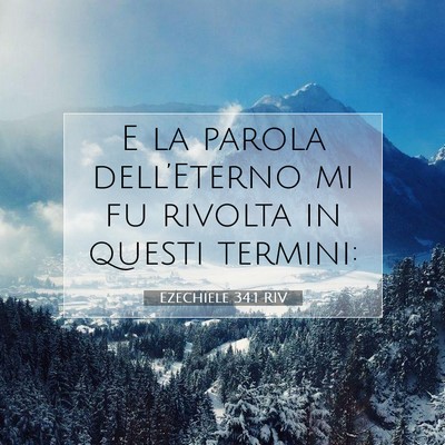 Ezechiele 34:1 RIV Immagine del Versetto della Bibbia