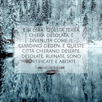 Ezechiele 36:35 RIV Immagine del Versetto della Bibbia