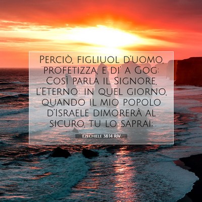 Ezechiele 38:14 RIV Immagine del Versetto della Bibbia