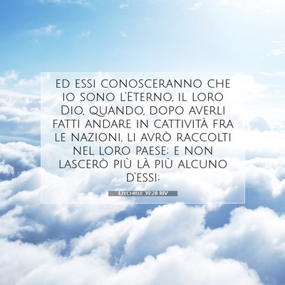 Ezechiele 39:28 RIV Immagine del Versetto della Bibbia