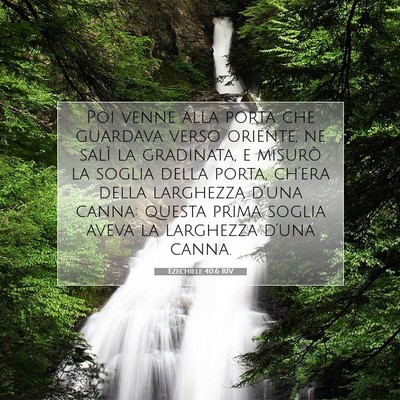 Ezechiele 40:6 RIV Immagine del Versetto della Bibbia