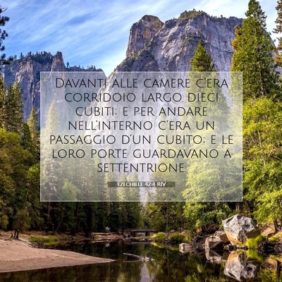 Ezechiele 42:4 RIV Immagine del Versetto della Bibbia