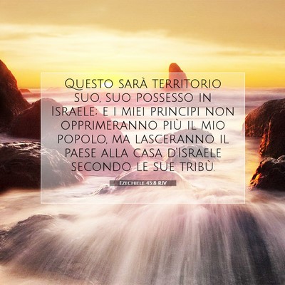 Ezechiele 45:8 RIV Immagine del Versetto della Bibbia
