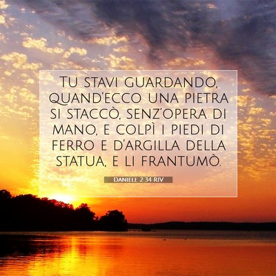 Daniele 2:34 RIV Immagine del Versetto della Bibbia