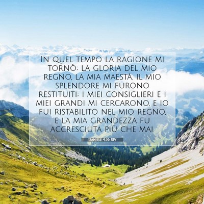 Daniele 4:36 RIV Immagine del Versetto della Bibbia