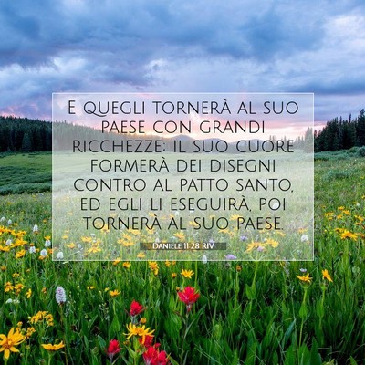 Daniele 11:28 RIV Immagine del Versetto della Bibbia