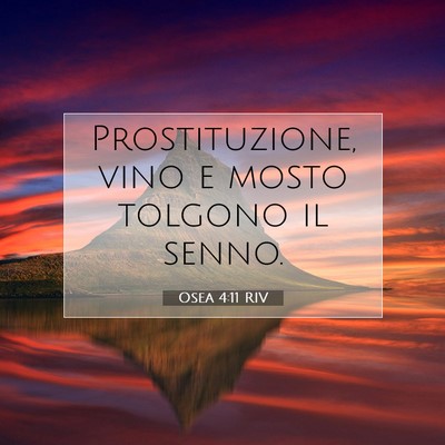 Osea 4:11 RIV Immagine del Versetto della Bibbia