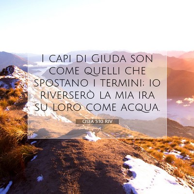 Osea 5:10 RIV Immagine del Versetto della Bibbia