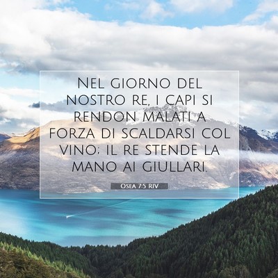 Osea 7:5 Versetto della Bibbia Spiegato