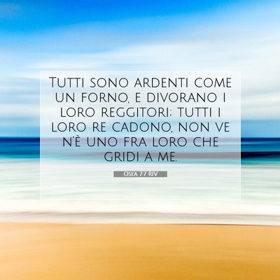 Osea 7:7 Versetto della Bibbia Spiegato