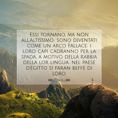 Osea 7:16 Versetto della Bibbia Spiegato