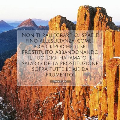 Osea 9:1 RIV Immagine del Versetto della Bibbia