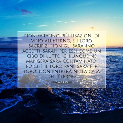 Osea 9:4 RIV Immagine del Versetto della Bibbia