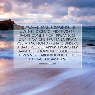Osea 9:10 RIV Immagine del Versetto della Bibbia