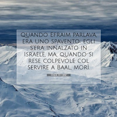 Osea 13:1 RIV Immagine del Versetto della Bibbia