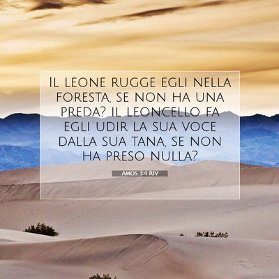 Amos 3:4 Versetto della Bibbia Spiegato