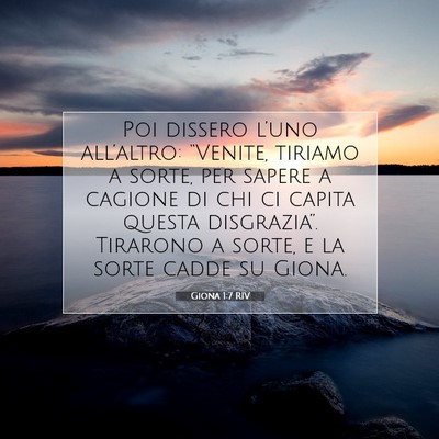 Giona 1:7 RIV Immagine del Versetto della Bibbia