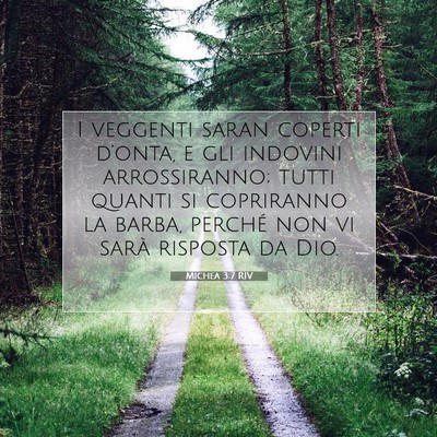 Michea 3:7 RIV Immagine del Versetto della Bibbia