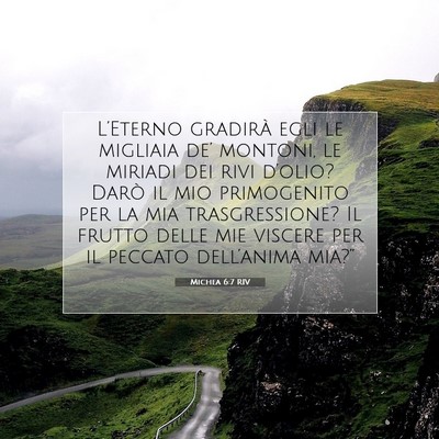 Michea 6:7 RIV Immagine del Versetto della Bibbia