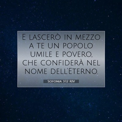 Sofonia 3:12 RIV Immagine del Versetto della Bibbia