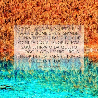 Zaccaria 5:3 RIV Immagine del Versetto della Bibbia
