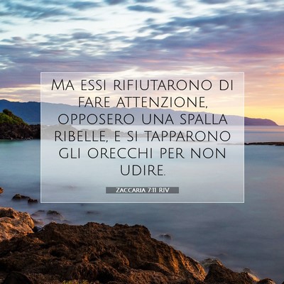 Zaccaria 7:11 RIV Immagine del Versetto della Bibbia