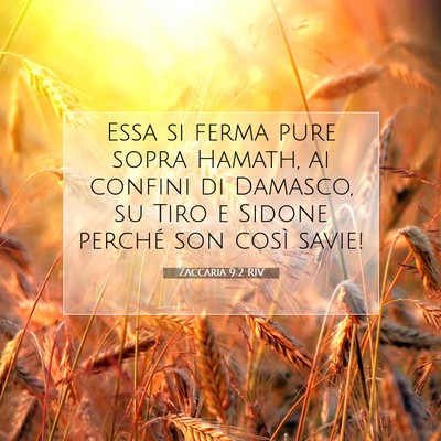 Zaccaria 9:2 Versetto della Bibbia Spiegato