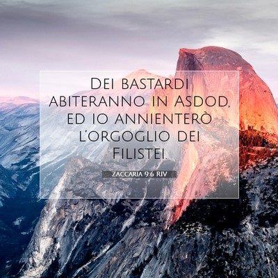 Zaccaria 9:6 Versetto della Bibbia Spiegato