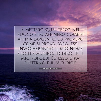Zaccaria 13:9 RIV Immagine del Versetto della Bibbia