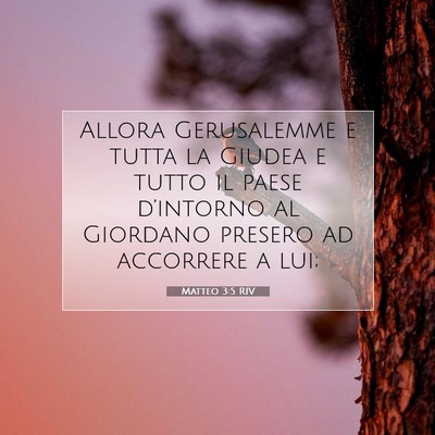 Matteo 3:5 Versetto della Bibbia Spiegato