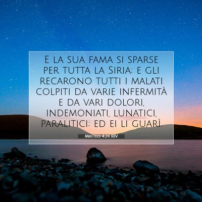 Matteo 4:24 Versetto della Bibbia Spiegato