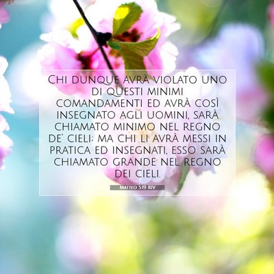 Matteo 5:19 RIV Immagine del Versetto della Bibbia
