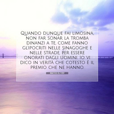 Matteo 6:2 Versetto della Bibbia Spiegato