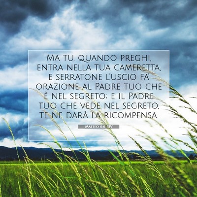 Matteo 6:6 Versetto della Bibbia Spiegato