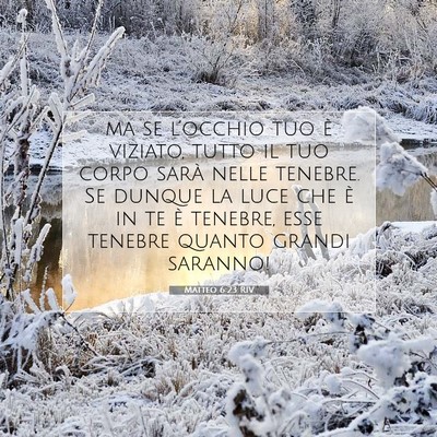 Matteo 6:23 RIV Immagine del Versetto della Bibbia
