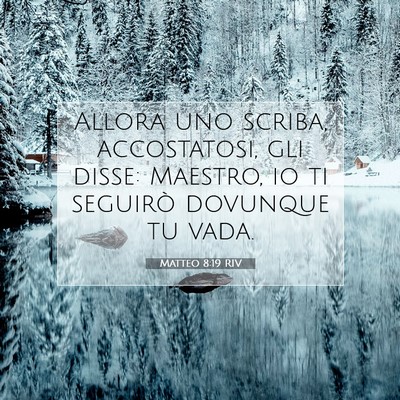 Matteo 8:19 RIV Immagine del Versetto della Bibbia