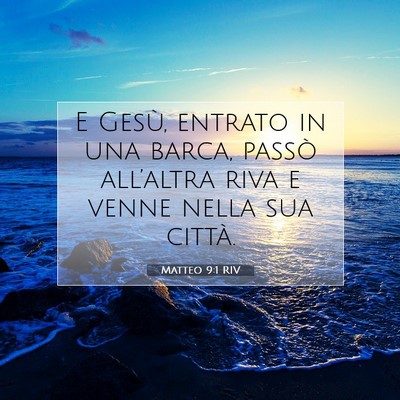 Matteo 9:1 Versetto della Bibbia Spiegato