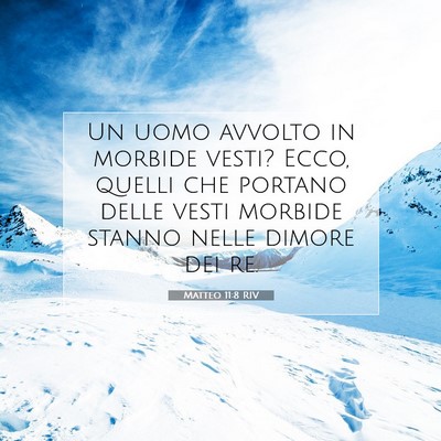 Matteo 11:8 Versetto della Bibbia Spiegato