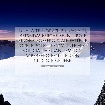 Matteo 11:21 Versetto della Bibbia Spiegato
