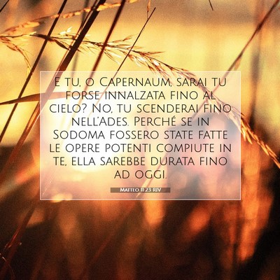 Matteo 11:23 Versetto della Bibbia Spiegato