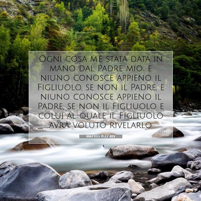 Matteo 11:27 Versetto della Bibbia Spiegato