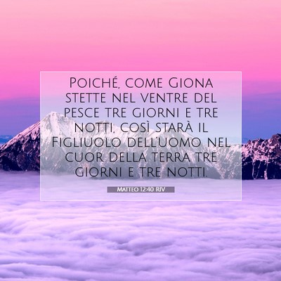 Matteo 12:40 Versetto della Bibbia Spiegato