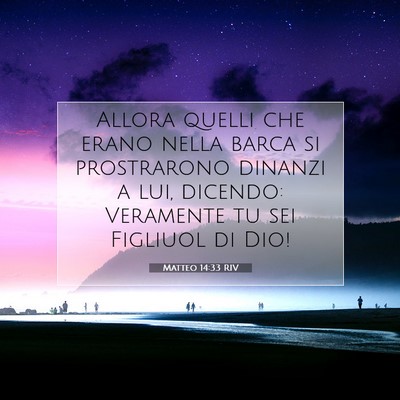 Matteo 14:33 RIV Immagine del Versetto della Bibbia