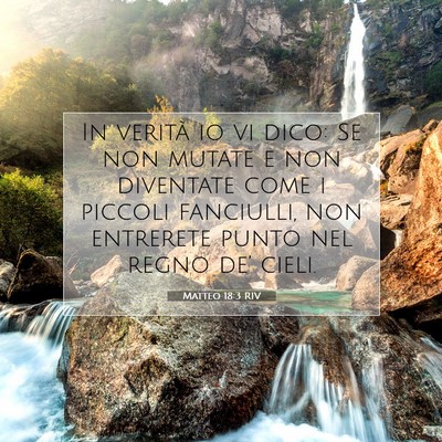 Matteo 18:3 RIV Immagine del Versetto della Bibbia