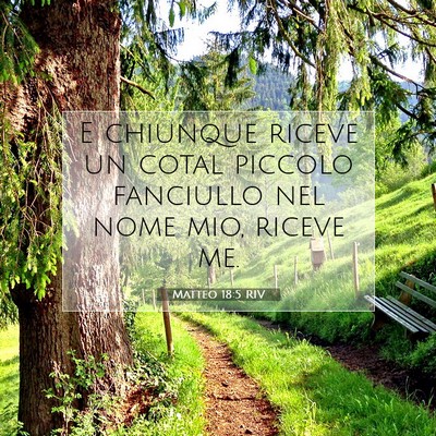 Matteo 18:5 RIV Immagine del Versetto della Bibbia