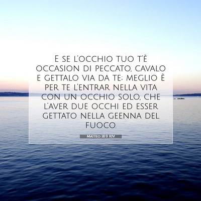 Matteo 18:9 RIV Immagine del Versetto della Bibbia