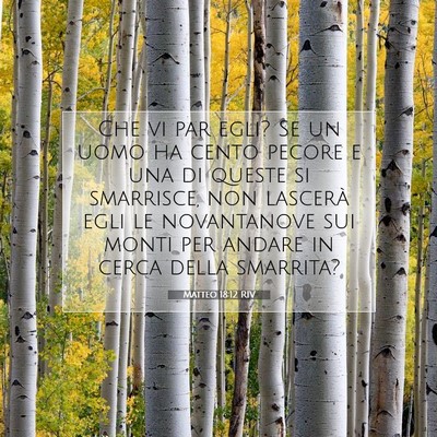 Matteo 18:12 RIV Immagine del Versetto della Bibbia