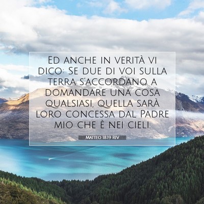 Matteo 18:19 RIV Immagine del Versetto della Bibbia